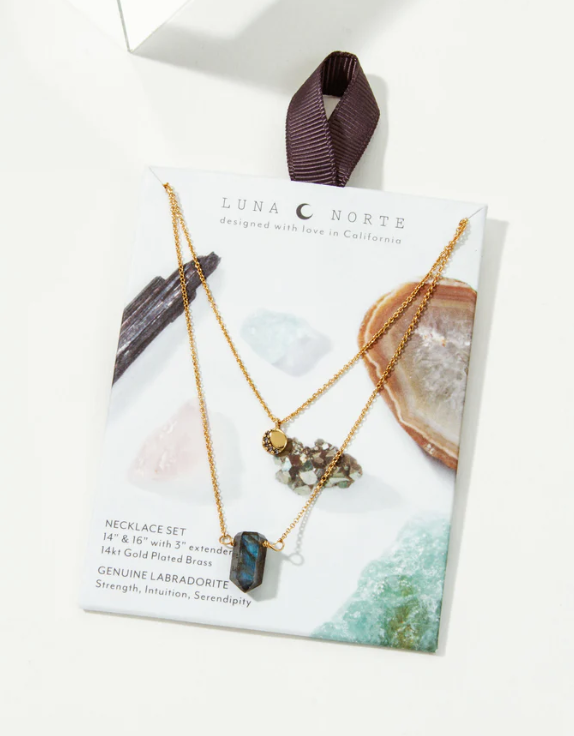 Labradorite Luna Necklace Set