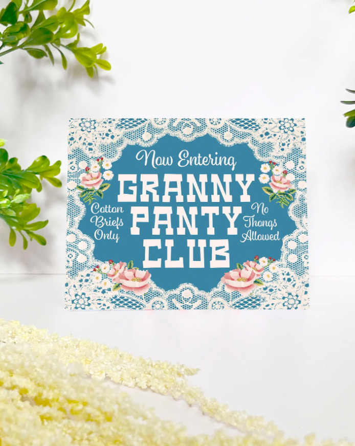 Granny Panty Greeting Card