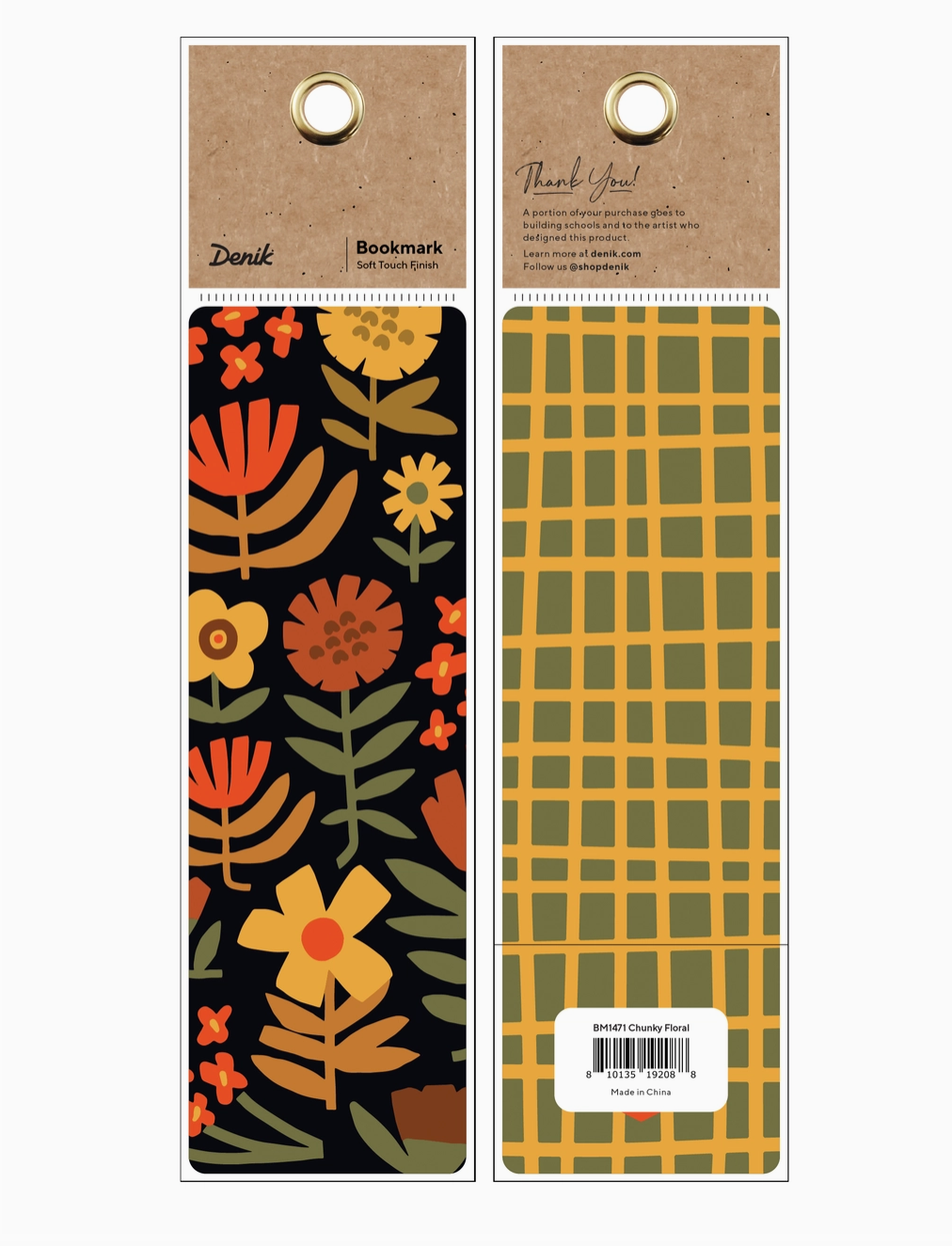 Chunky Floral Bookmark