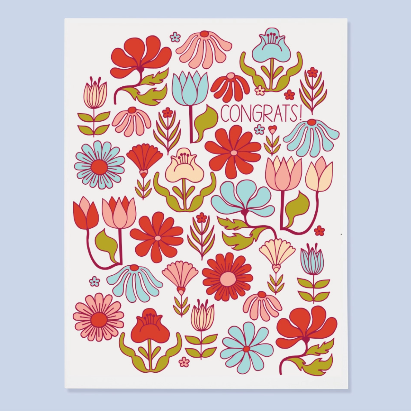 Funky Floral Greeting Card
