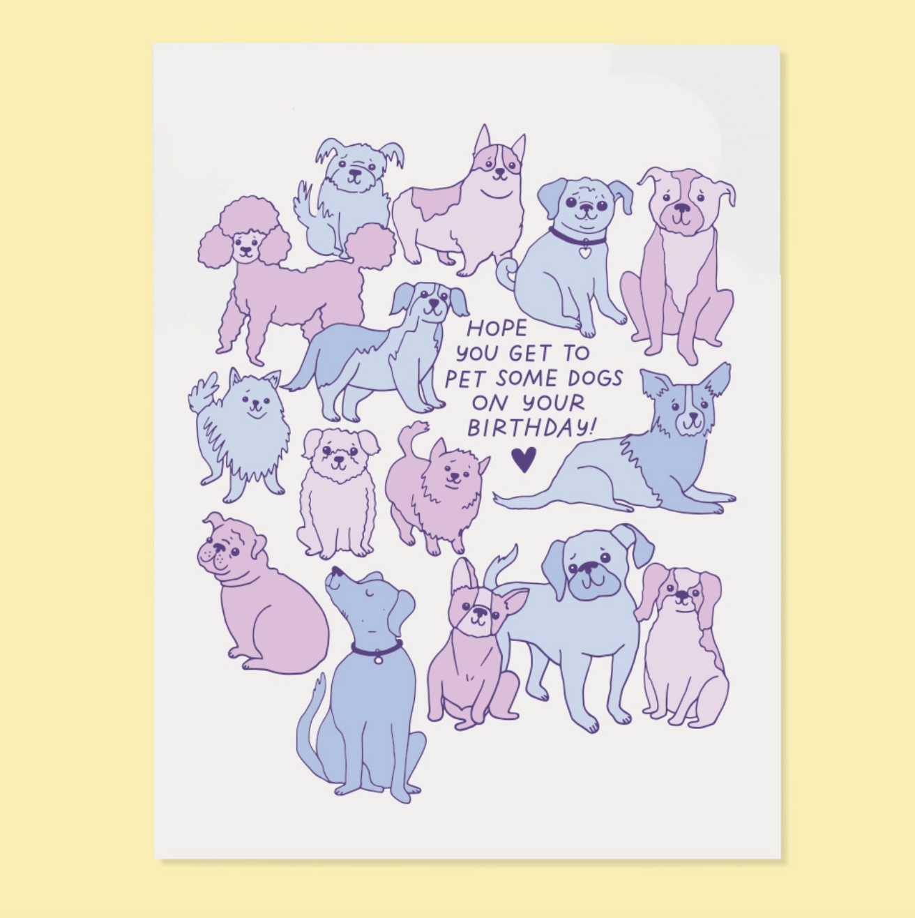Pet Some Dogs Greeting Card