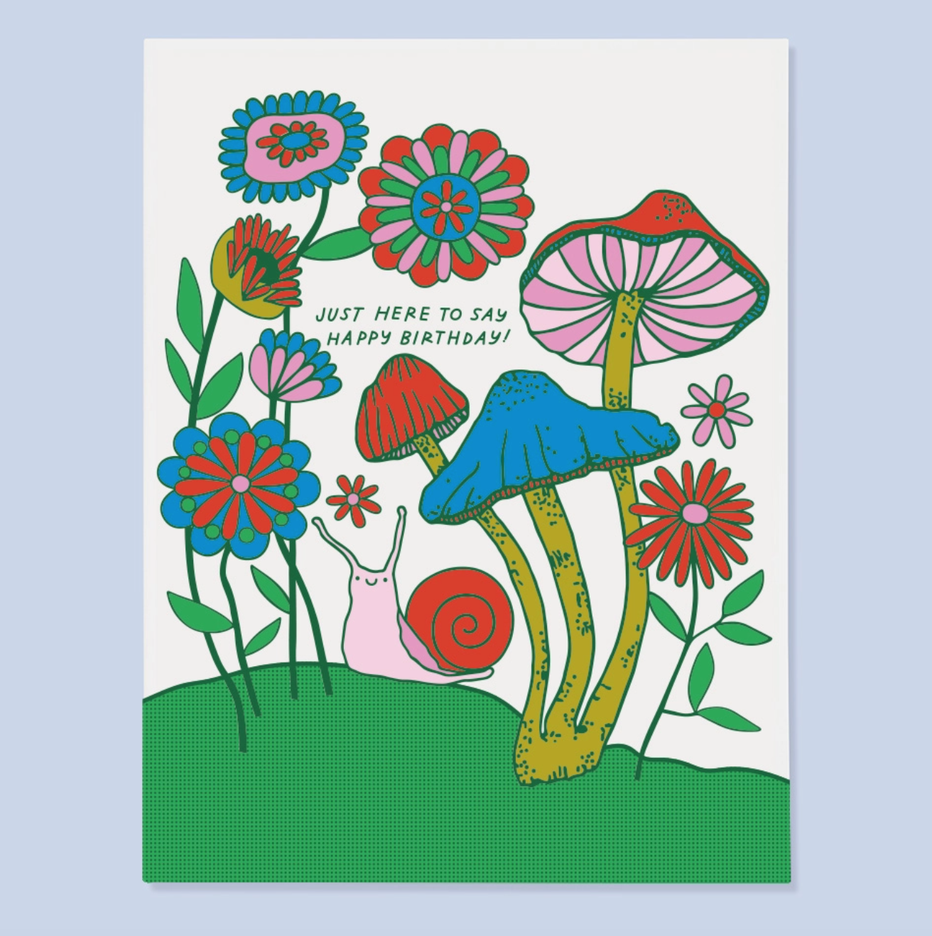 Snail Bday Greeting Card