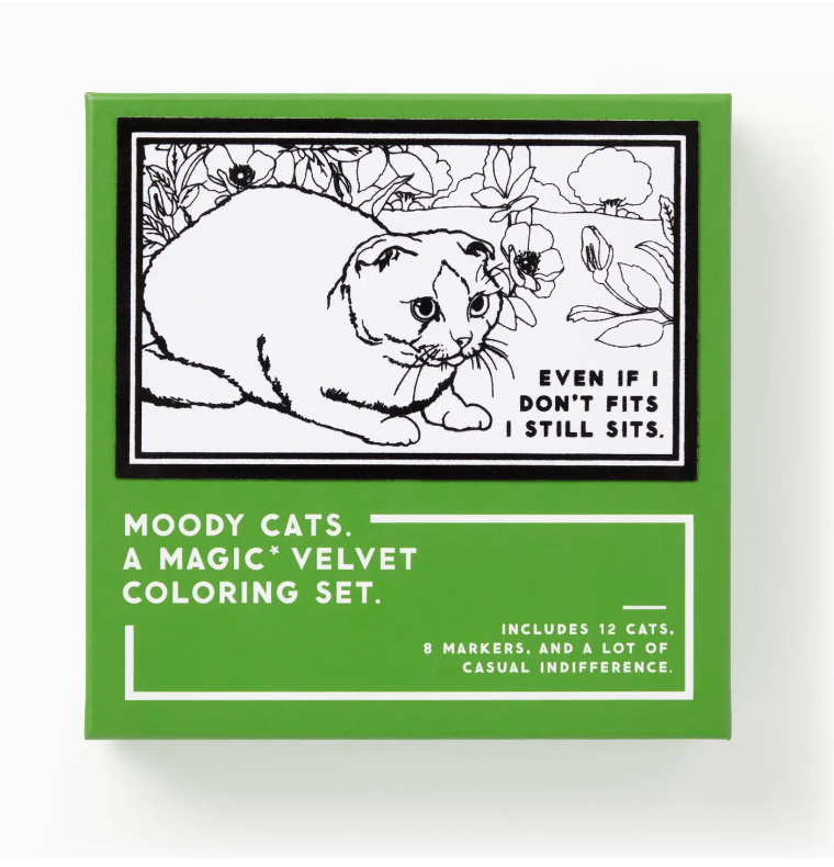Moody Cats Velvet Coloring Set