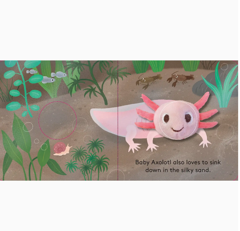 Baby Axolotl Finger Puppet Book