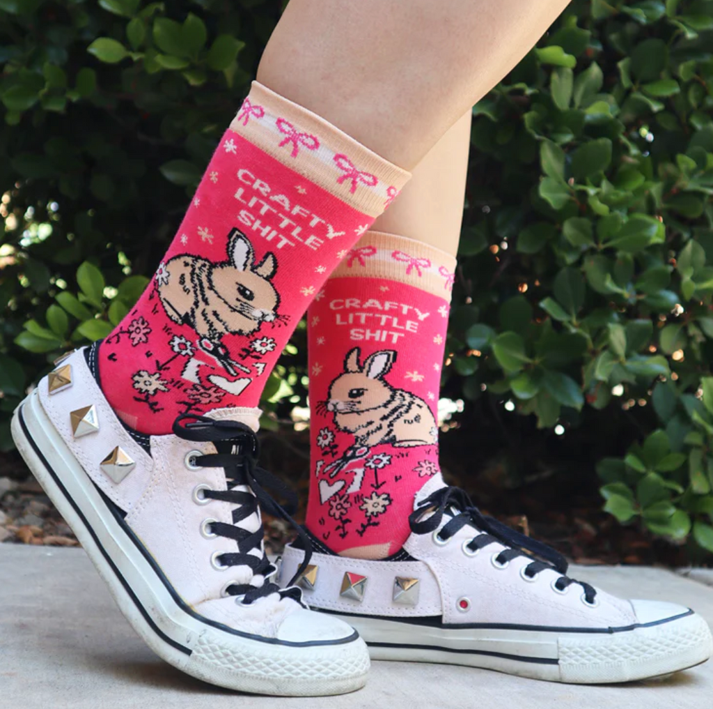 Crafty Little Shit Women’s Crew Socks