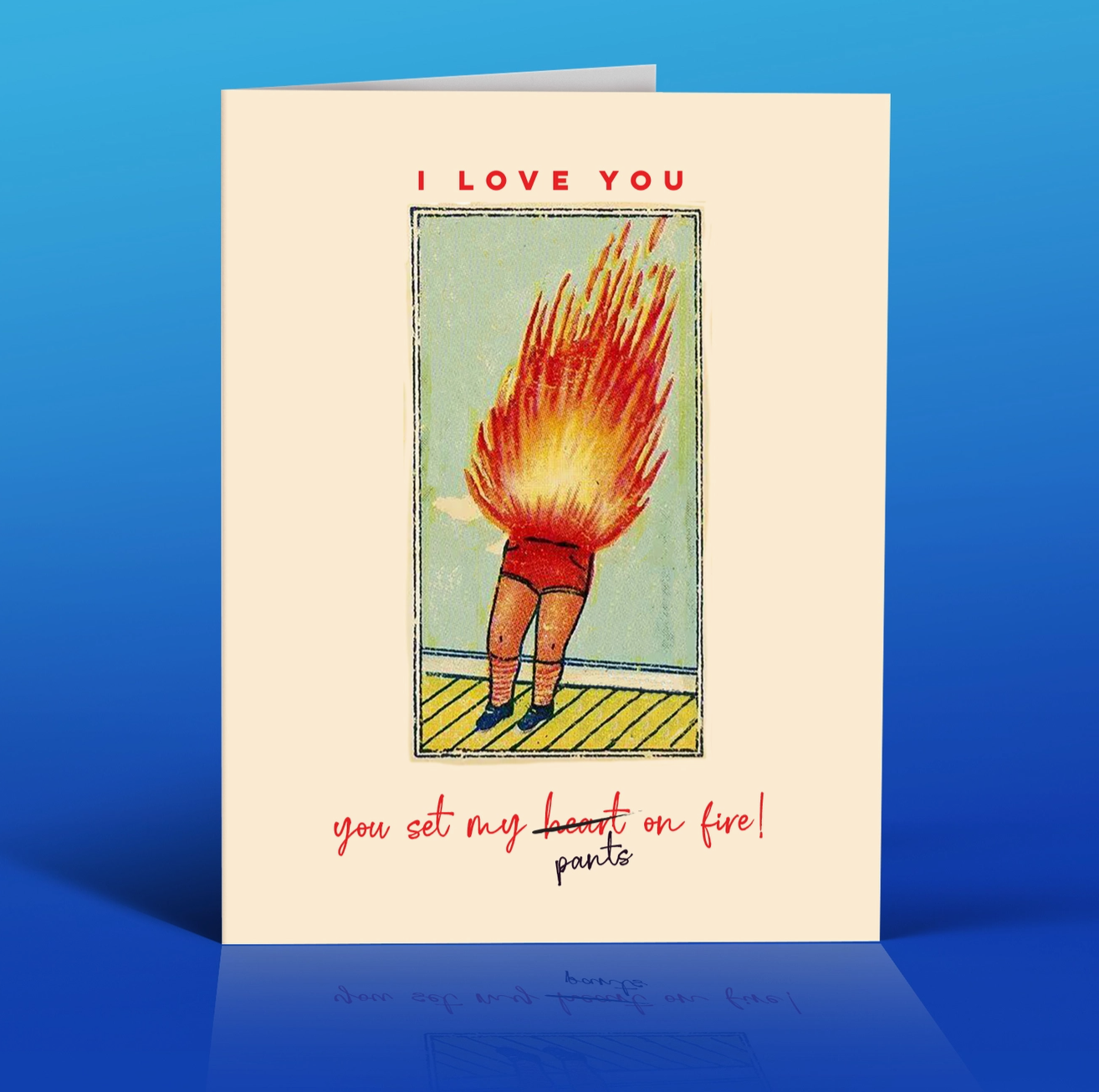 Pants on Fire Greeting Card