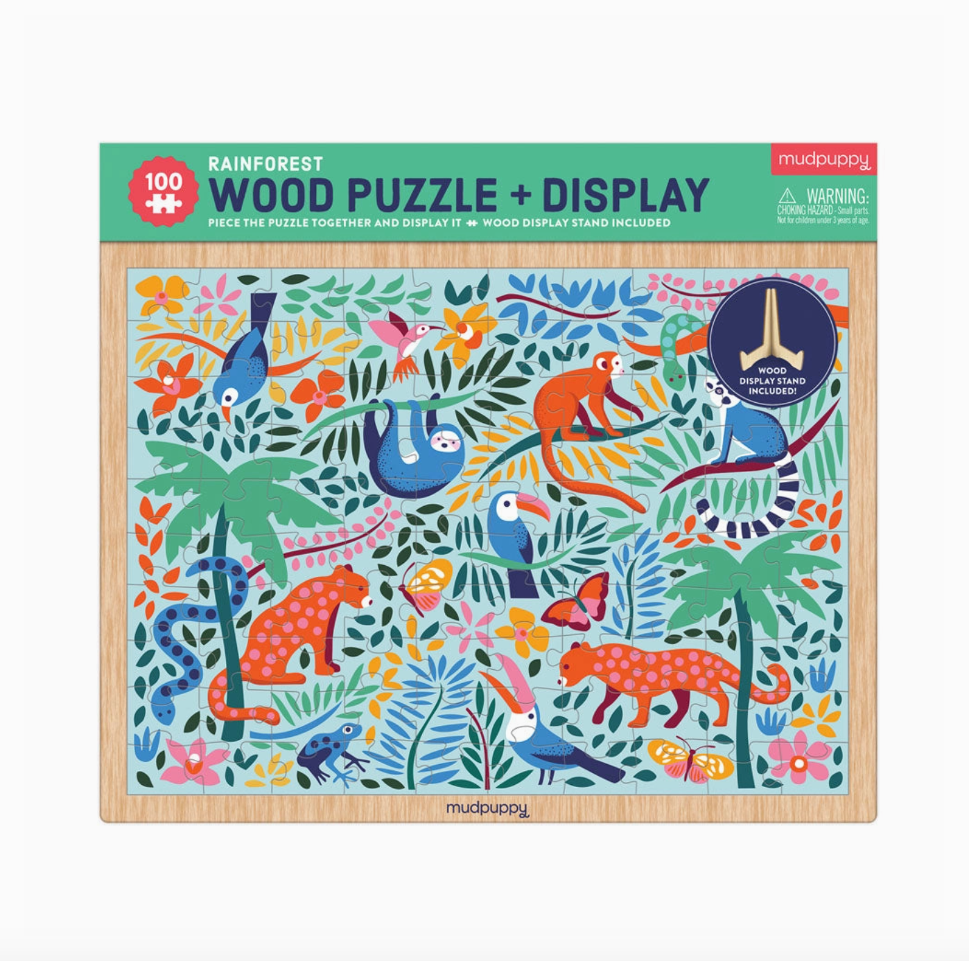 Rainforest 100 Piece Wood Display Puzzle
