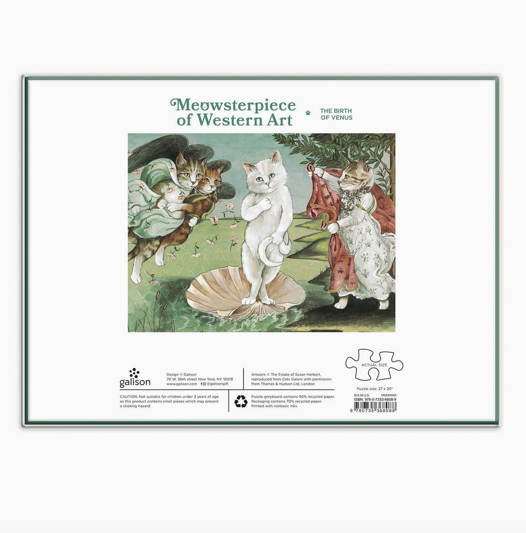 Meowsterpiece of Western Art 1000 Piece Puzzle