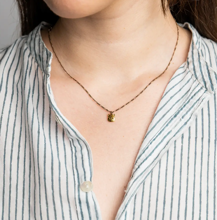 Tiny Cat Pendant Necklace