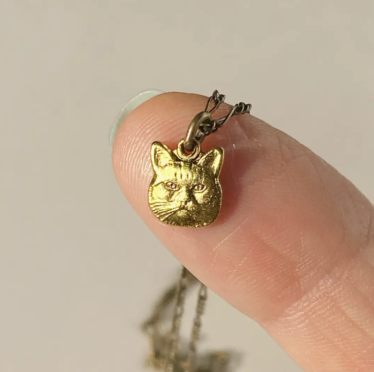 Tiny Cat Pendant Necklace