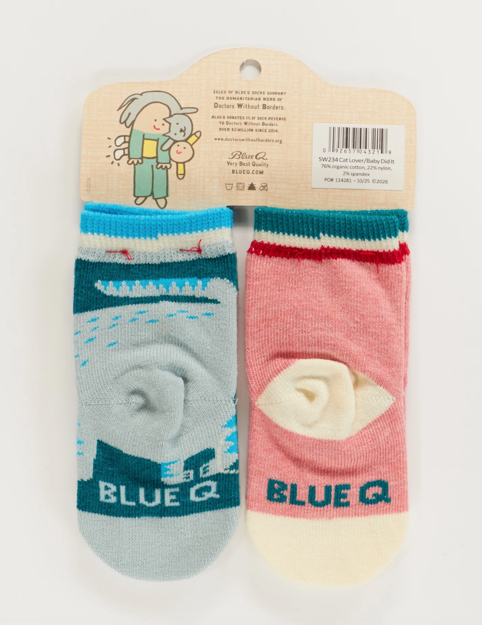 Cat Lover/Baby Did It Baby Socks