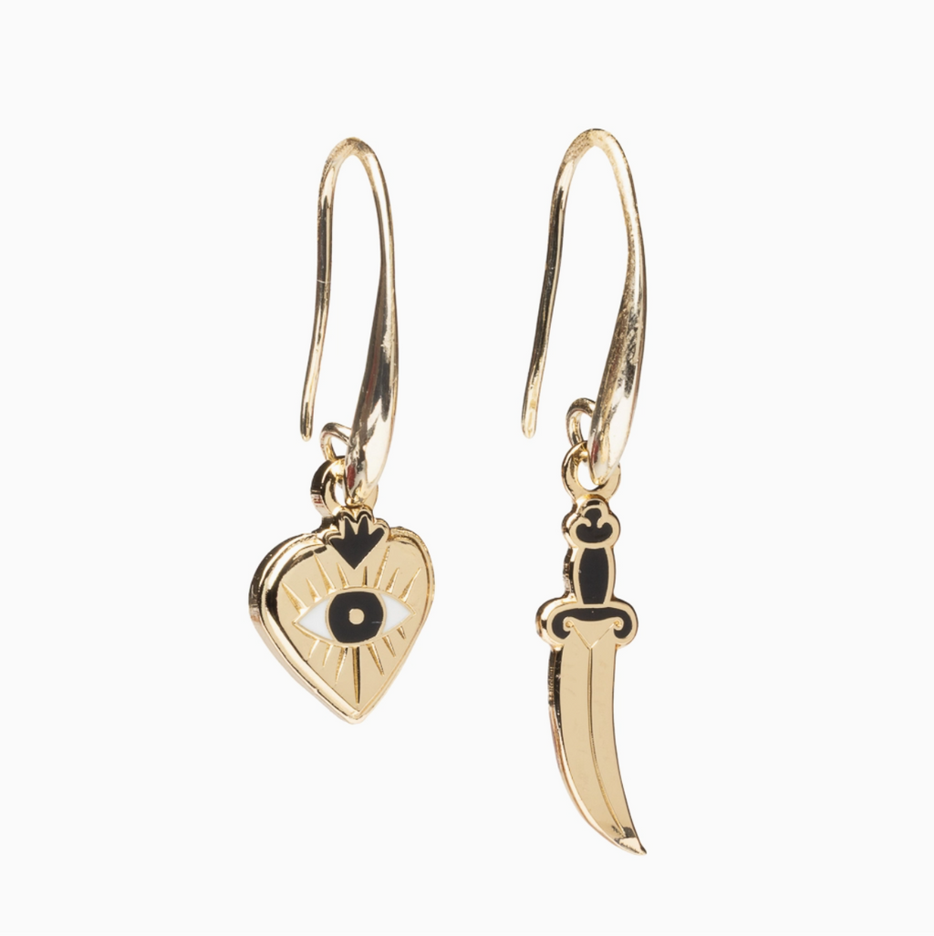 Dagger & Heart Earrings