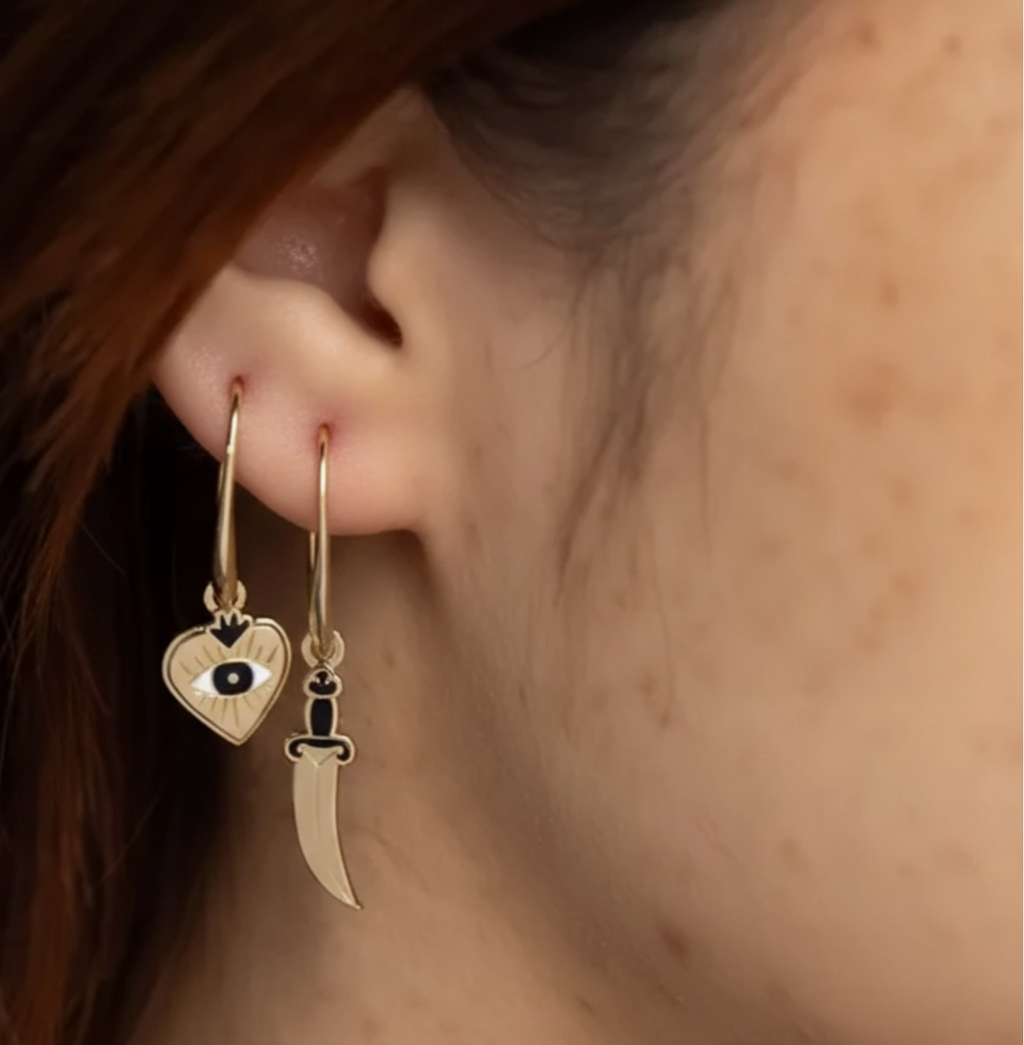 Dagger & Heart Earrings