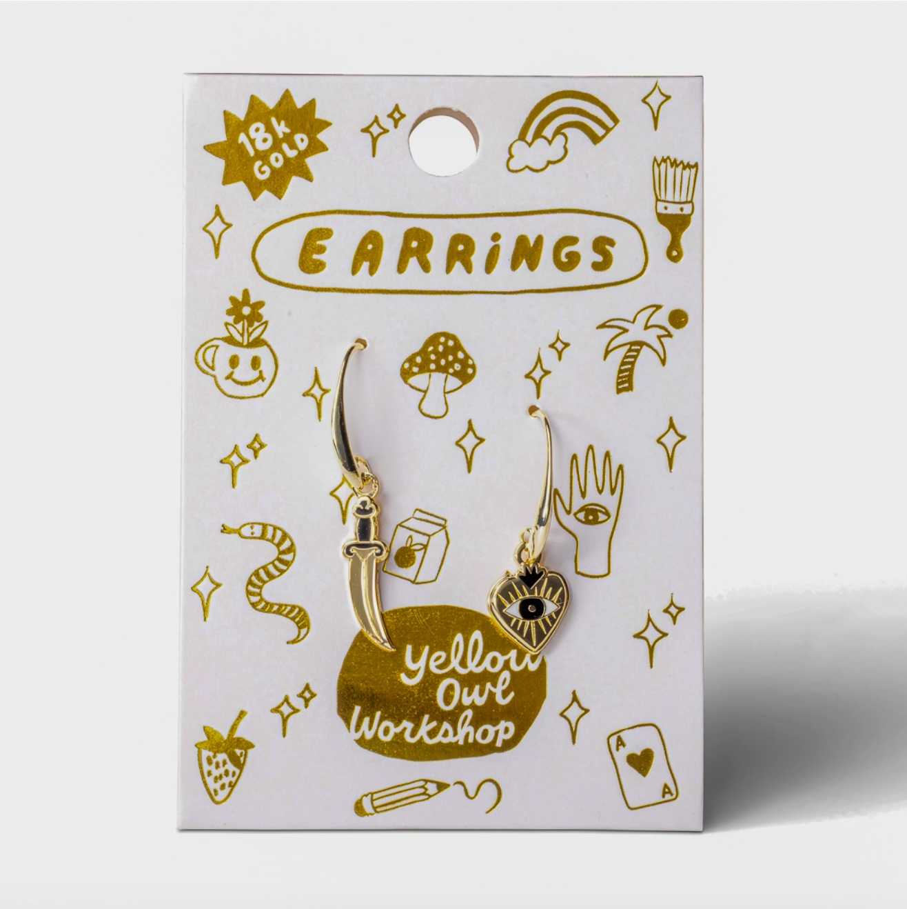 Dagger & Heart Earrings