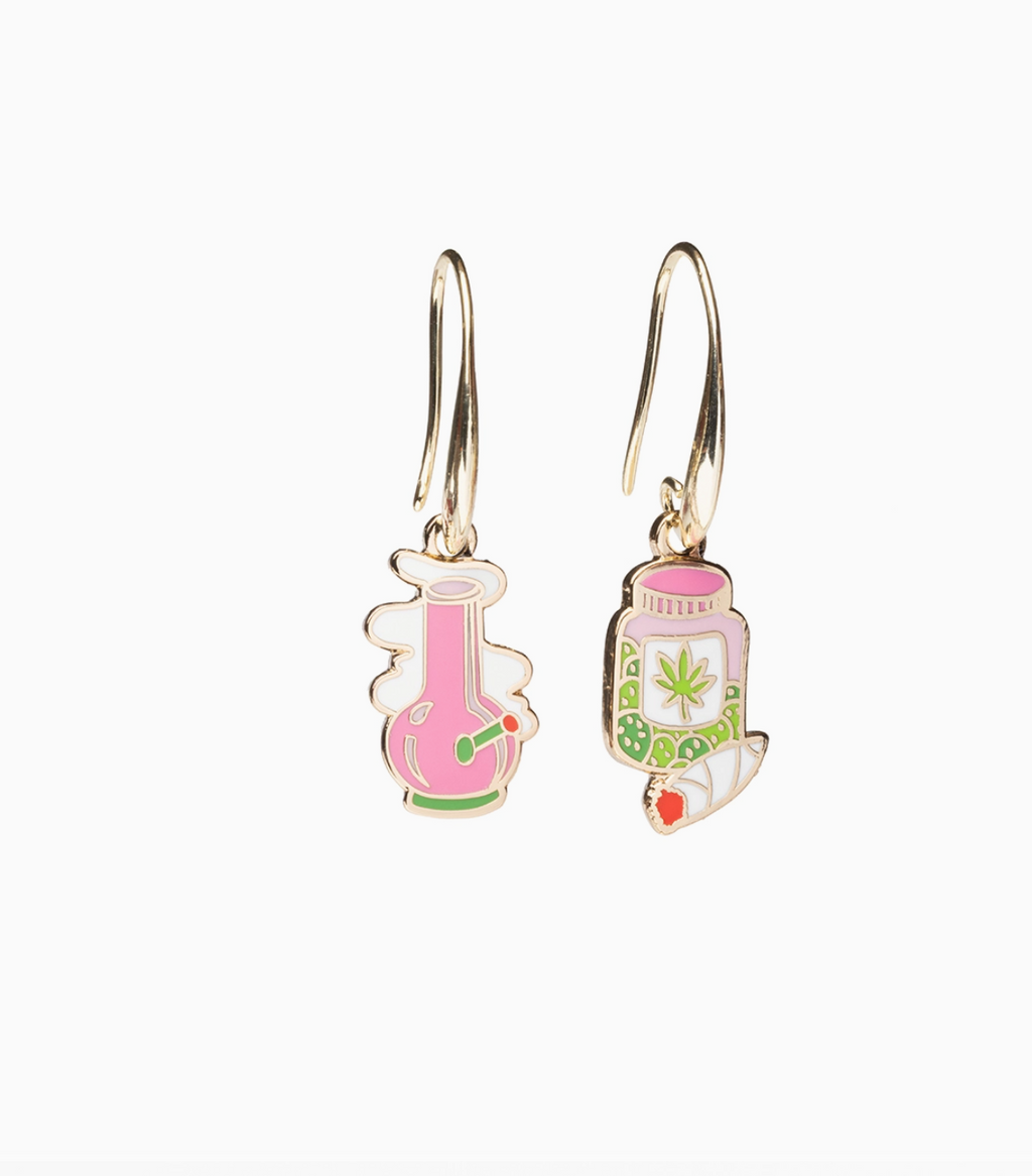 Bong & Weed Jar Earrings