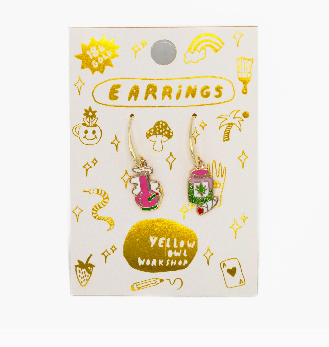 Bong & Weed Jar Earrings