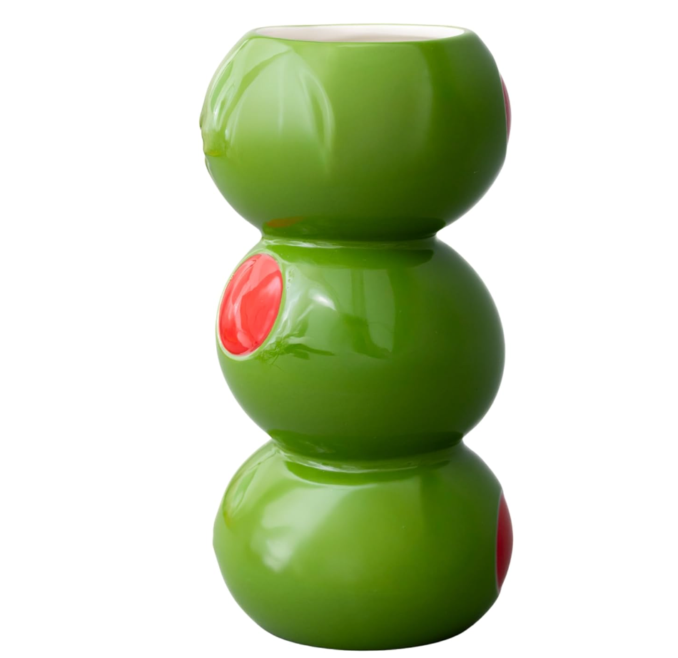 Olive Ceramic Vase