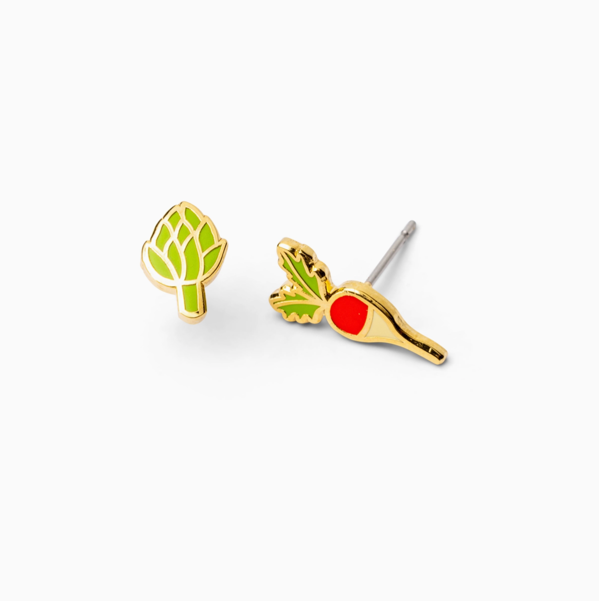 Radish & Artichoke Earrings