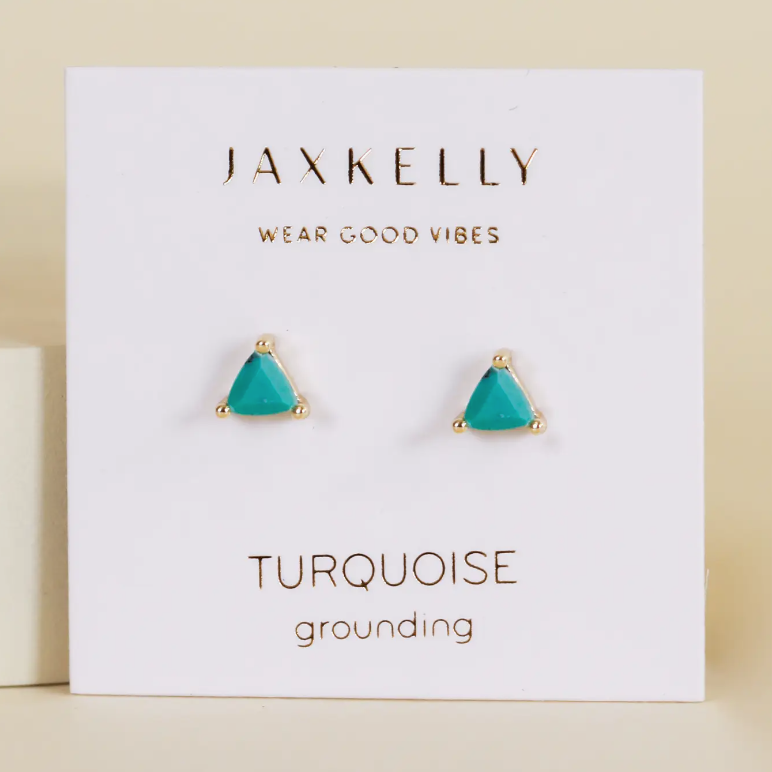 Mini Energy Gem Turquoise Earrings