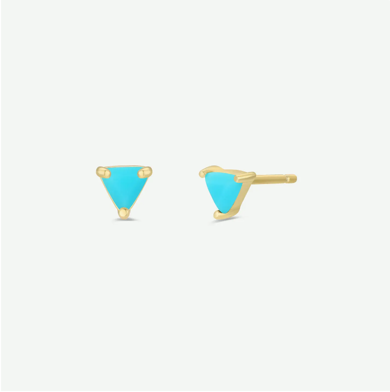 Mini Energy Gem Turquoise Earrings