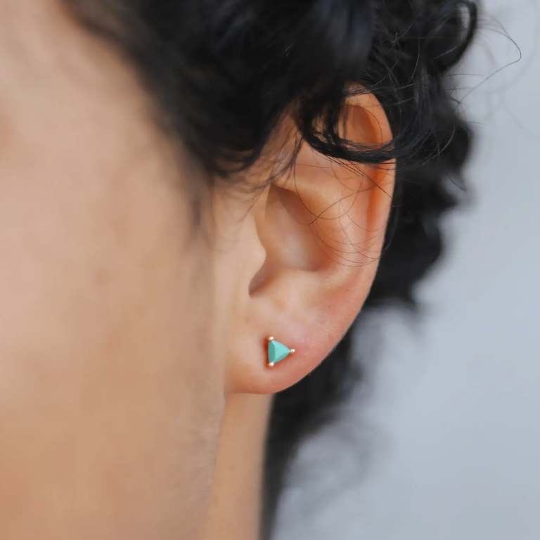 Mini Energy Gem Turquoise Earrings