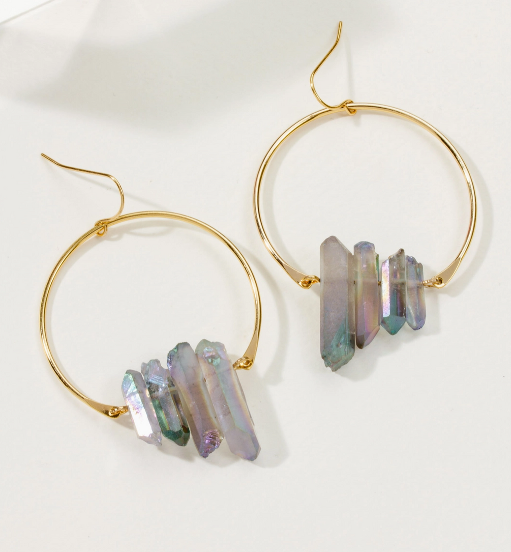 Super Nova Rainbow Quartz Earrings
