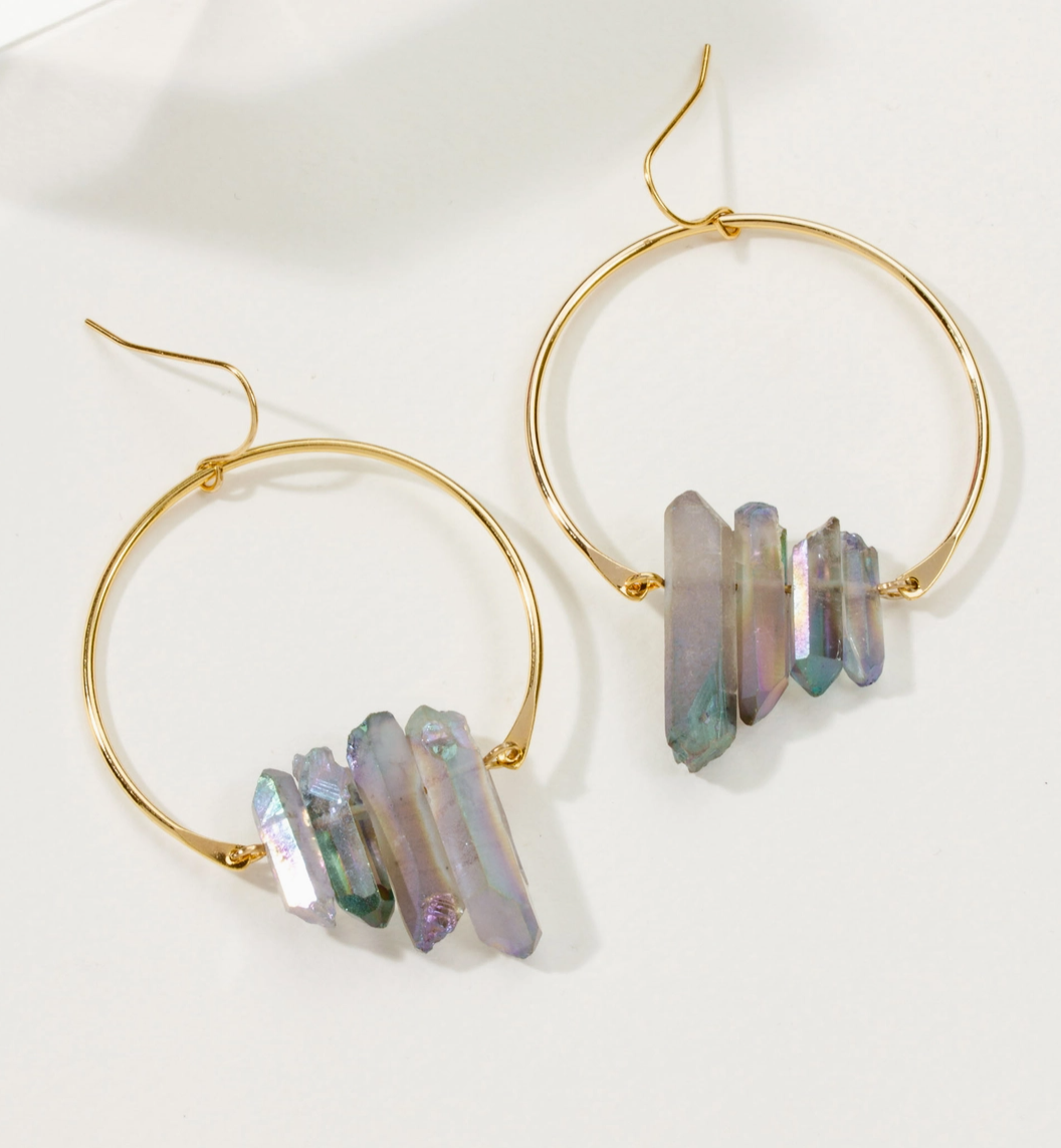 Super Nova Rainbow Quartz Earrings