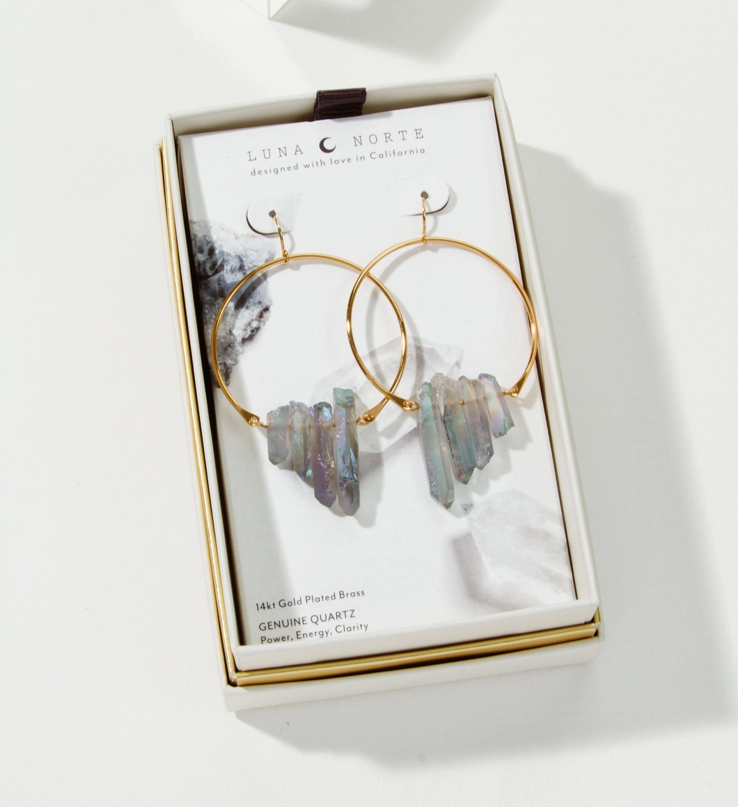 Super Nova Rainbow Quartz Earrings