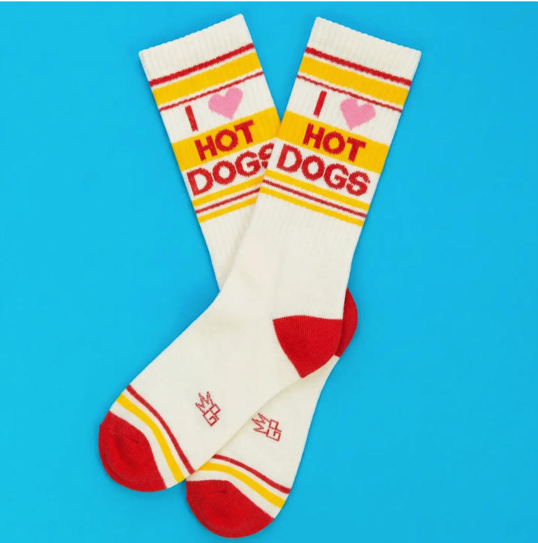 I Love HotDogs Unisex Socks