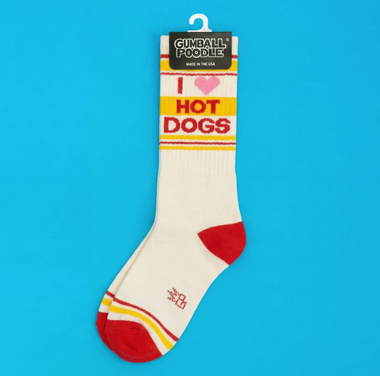 I Love HotDogs Unisex Socks