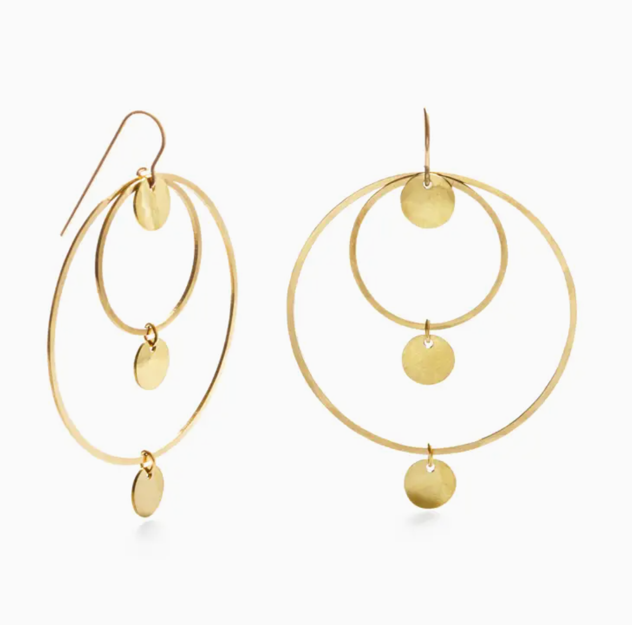 Three Tiered Hoop Earrings