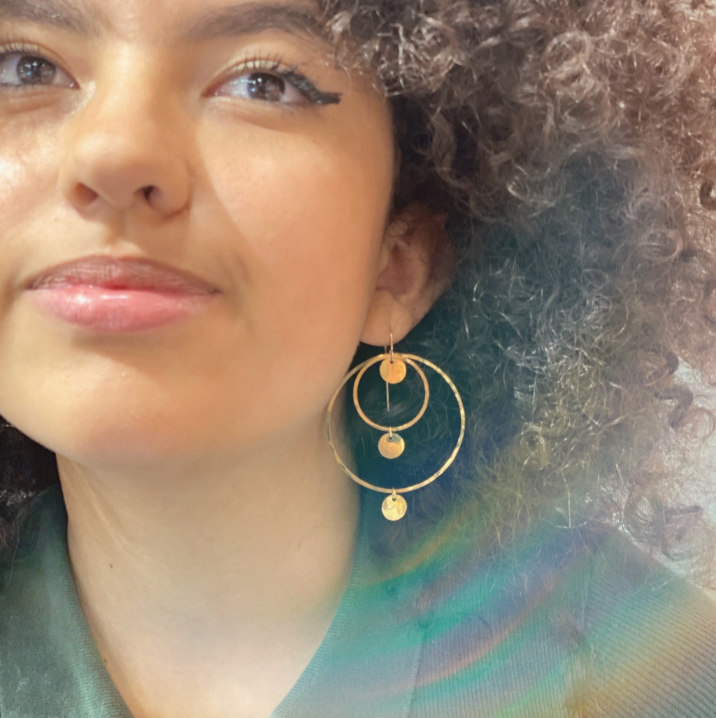 Three Tiered Hoop Earrings