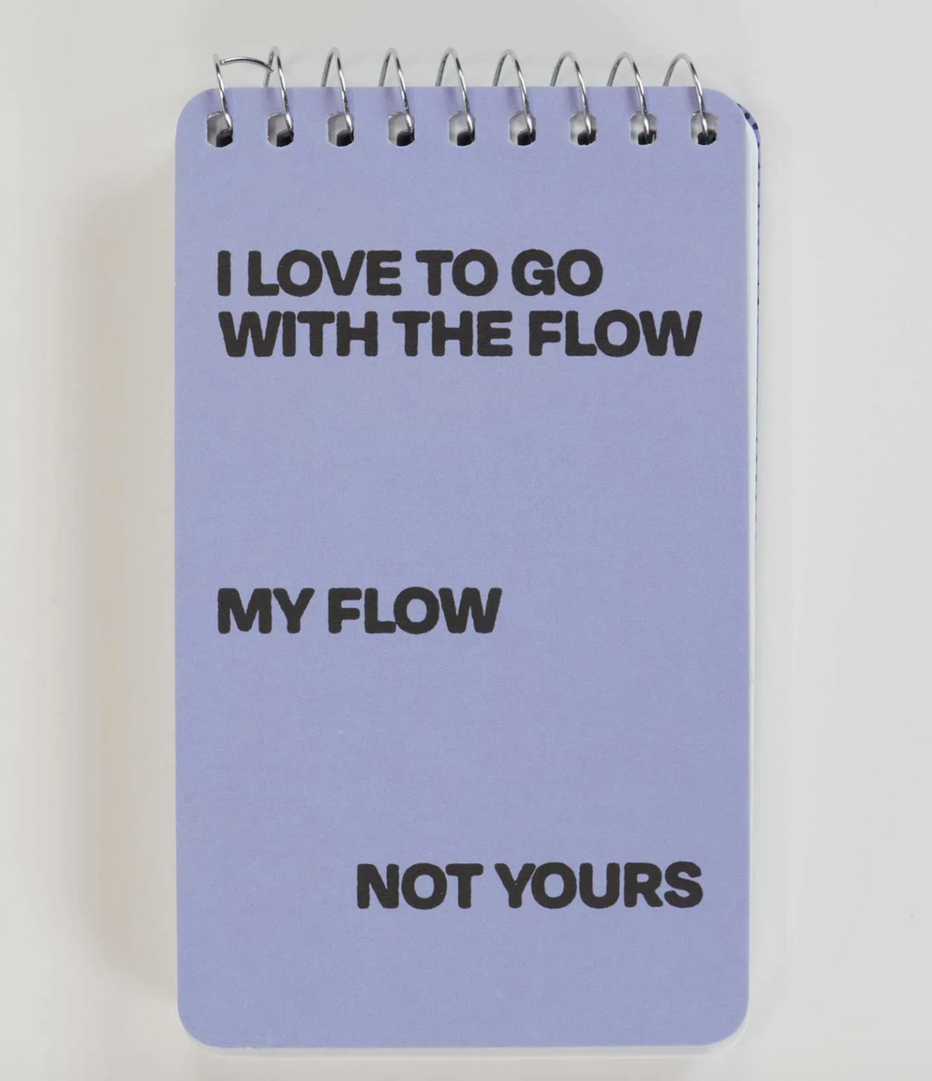 I Love To Go With The Flow 3x5 Notebook