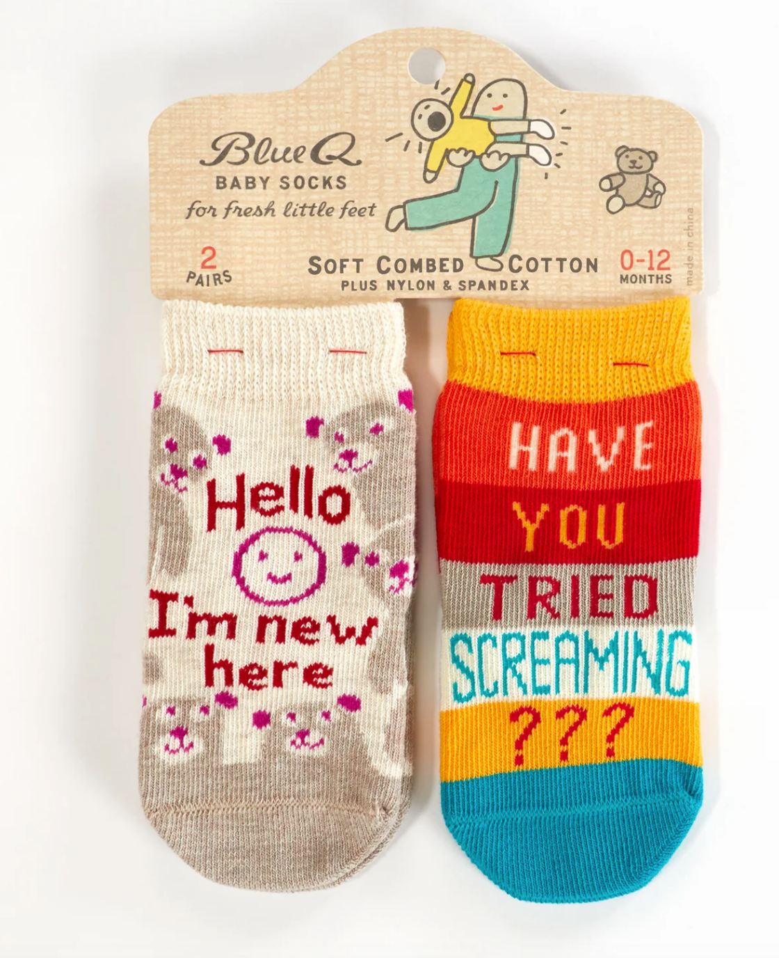 Hello I'm New Here/Screaming Baby Socks