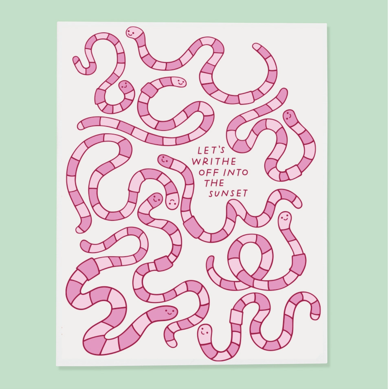Worm Love Greeting Card