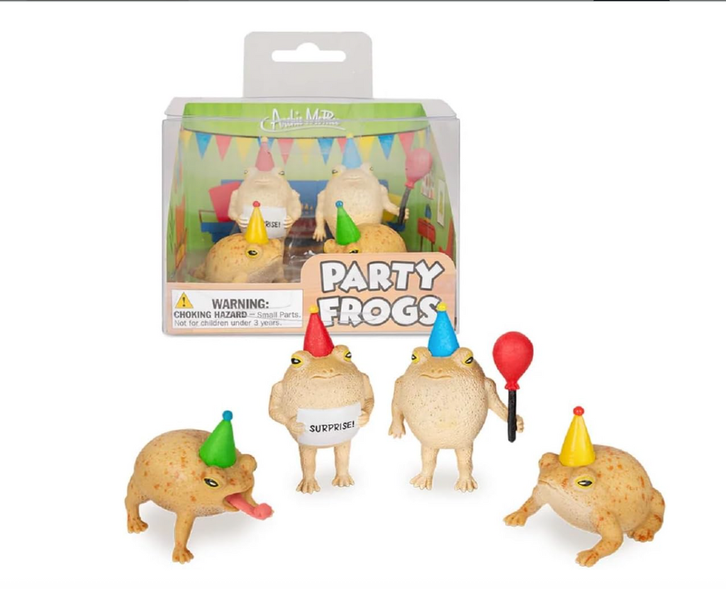Mini Party Frog Vinyl Novelty Toy Set of 4