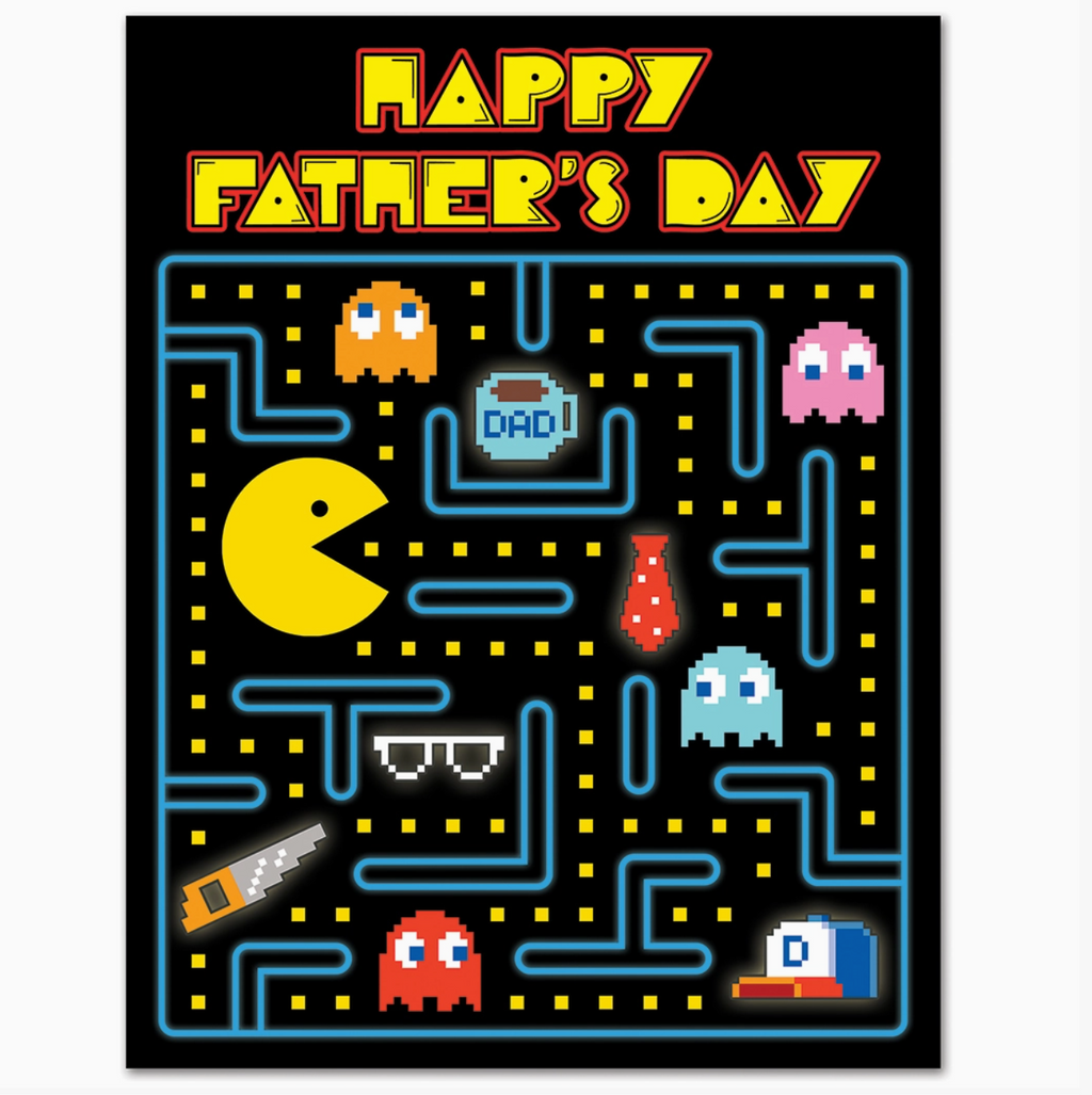 Pac-man Father's Day Greeting Card