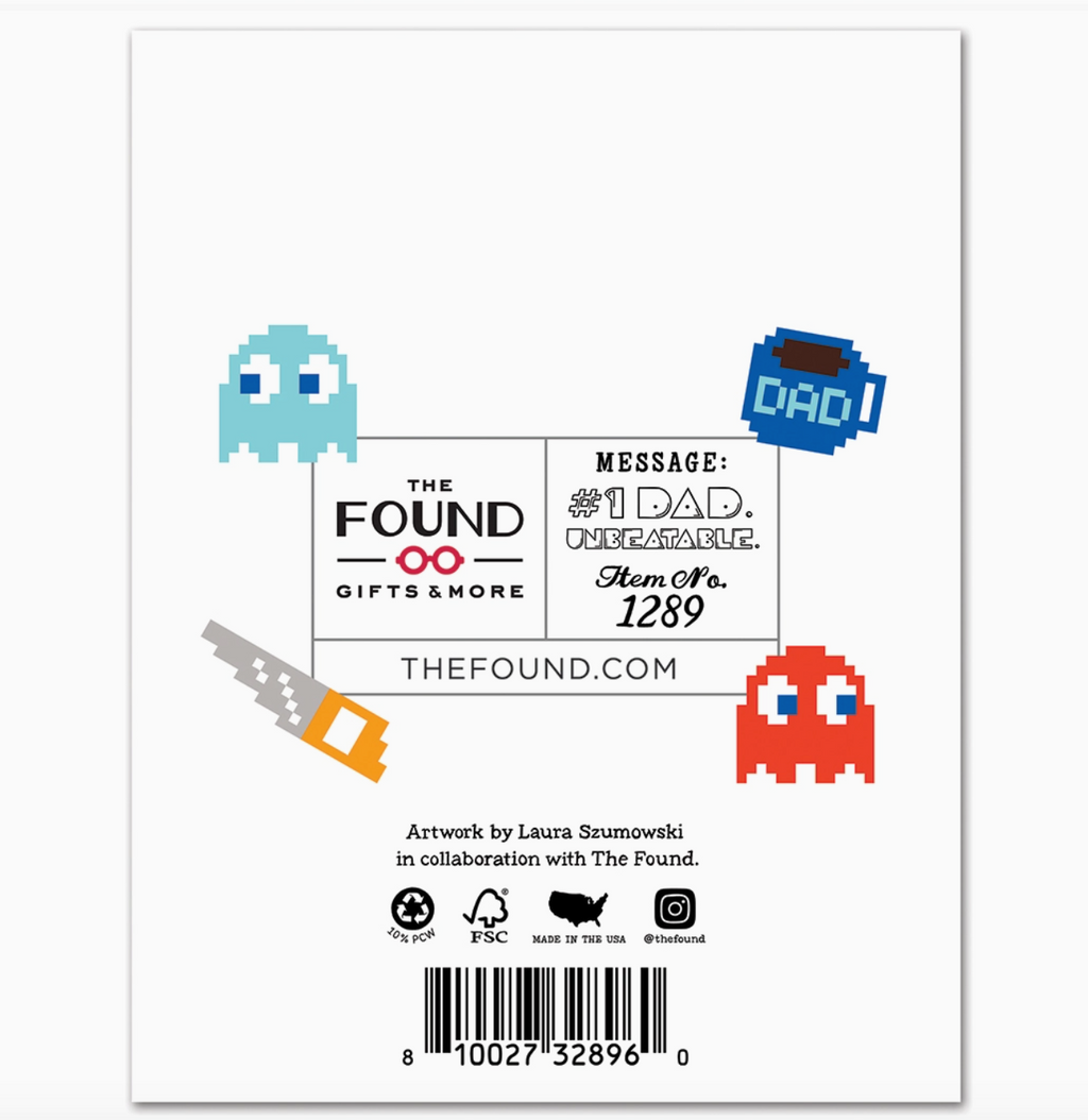 Pac-man Father's Day Greeting Card