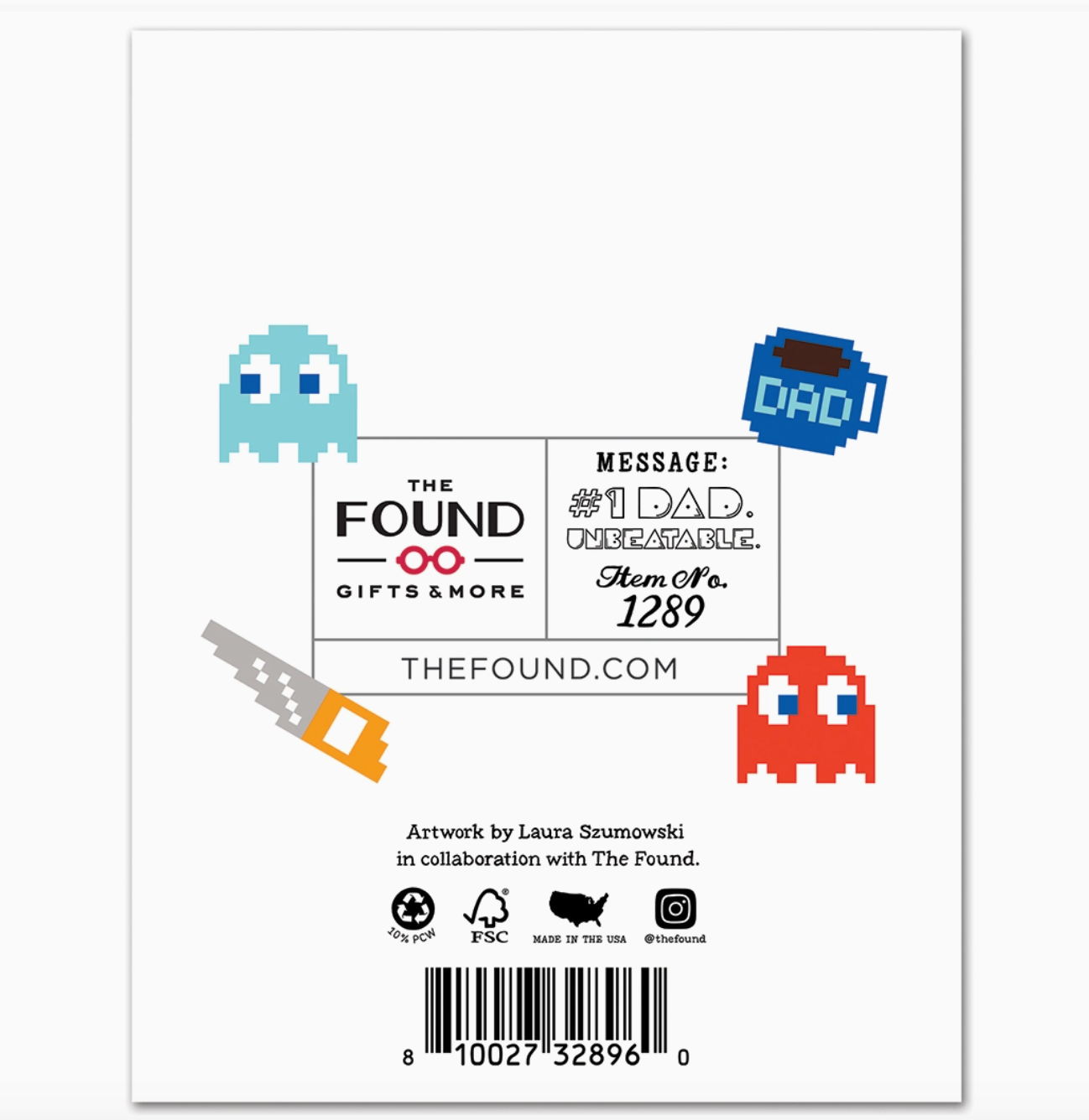 Pac-man Father's Day Greeting Card
