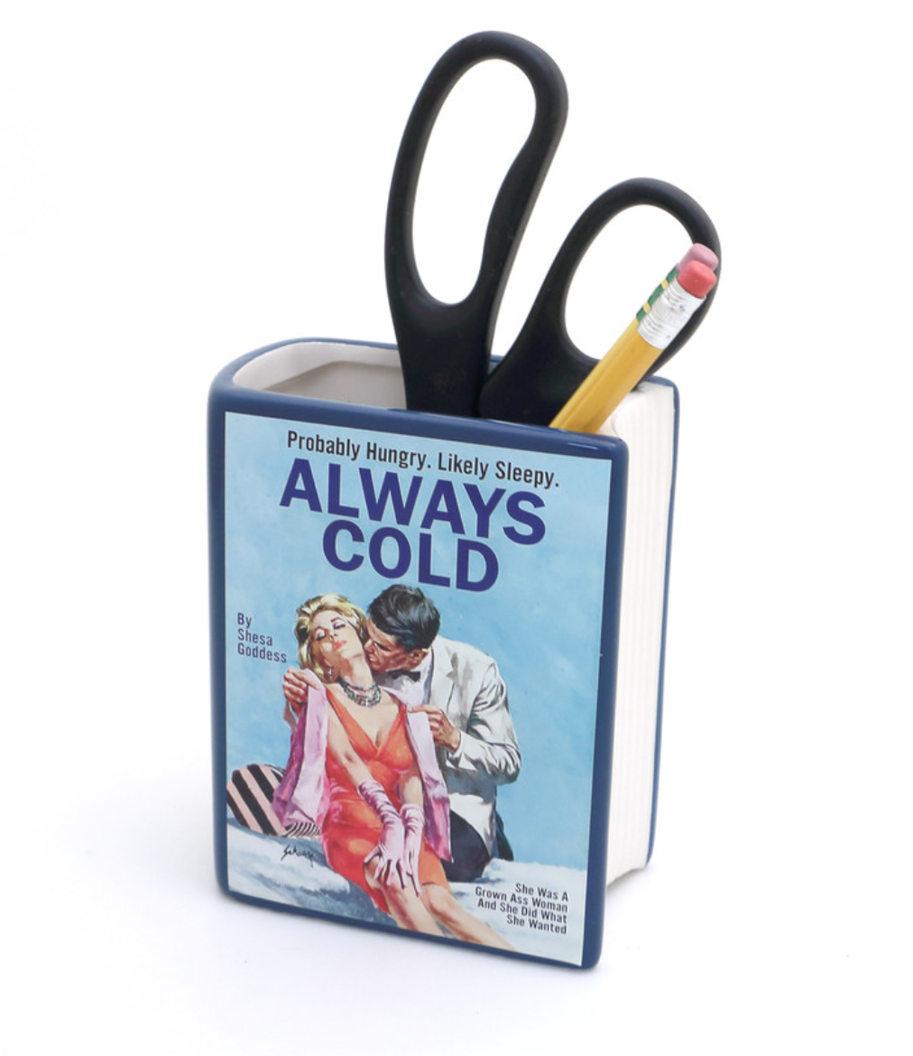Always Cold Book Pencil Holder/ Vase
