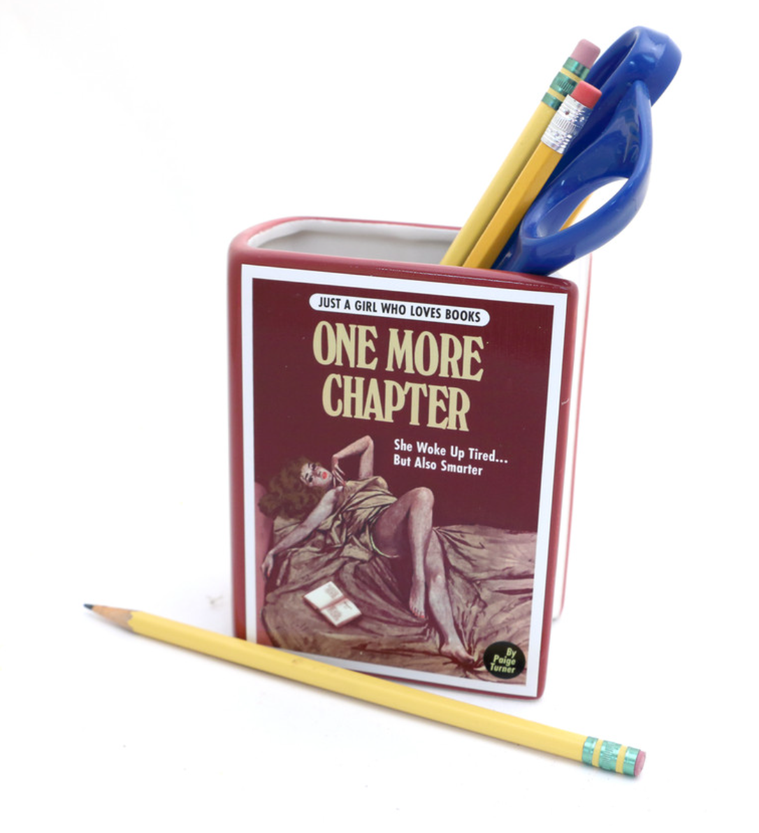 One More Chapter Faux Book Pencil Holder/Vase