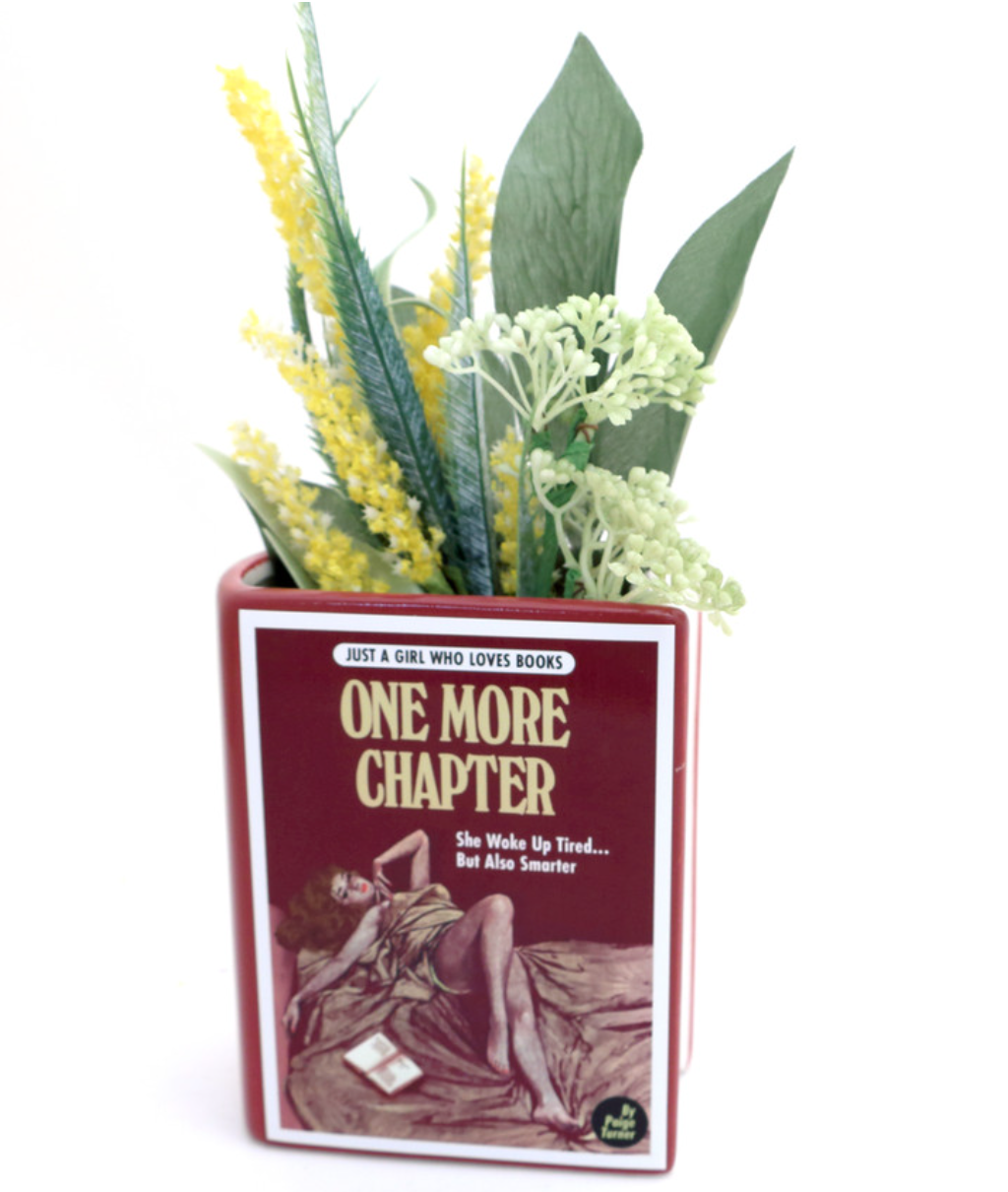 One More Chapter Faux Book Pencil Holder/Vase