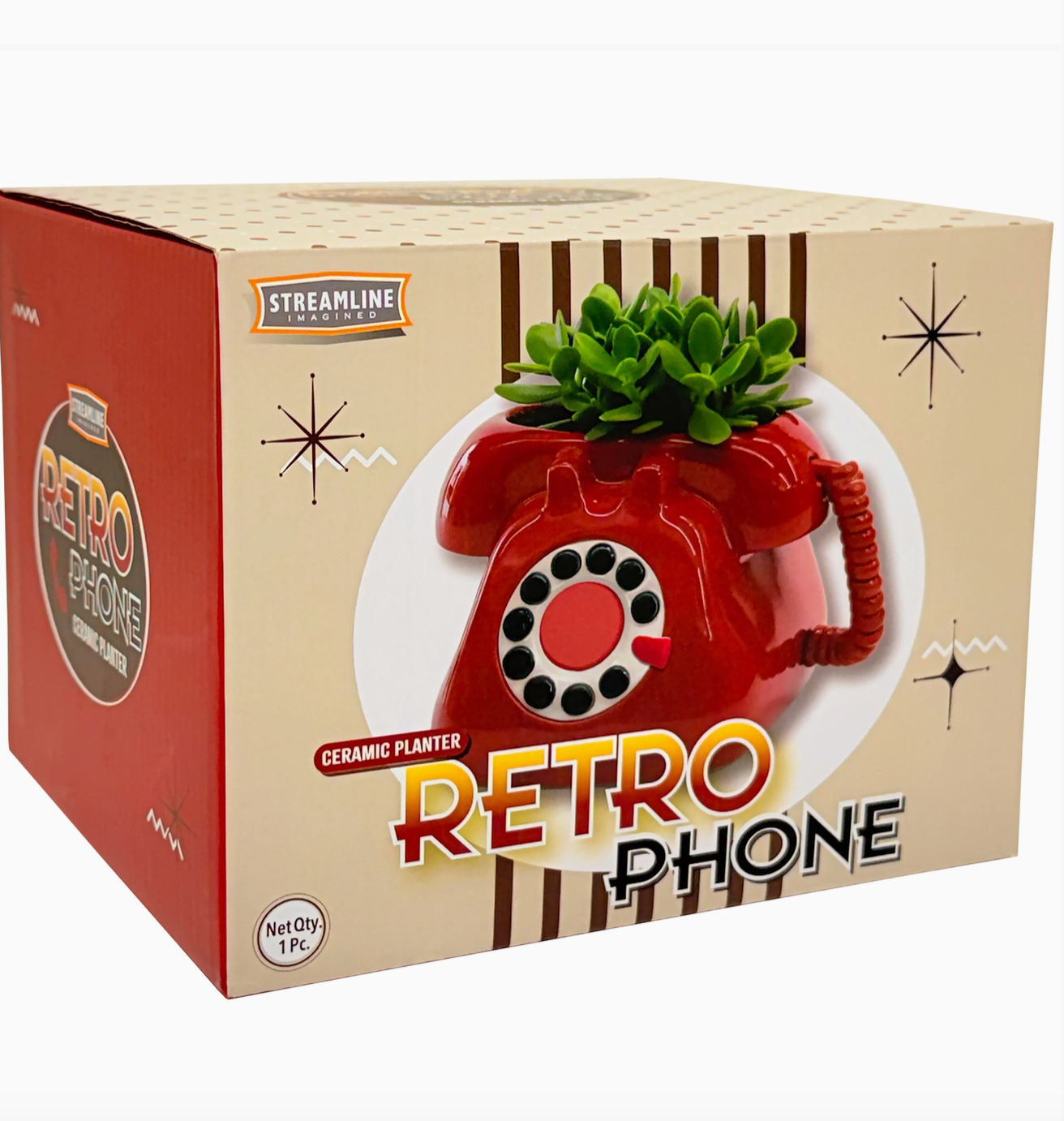 Retro Phone Ceramic Planter