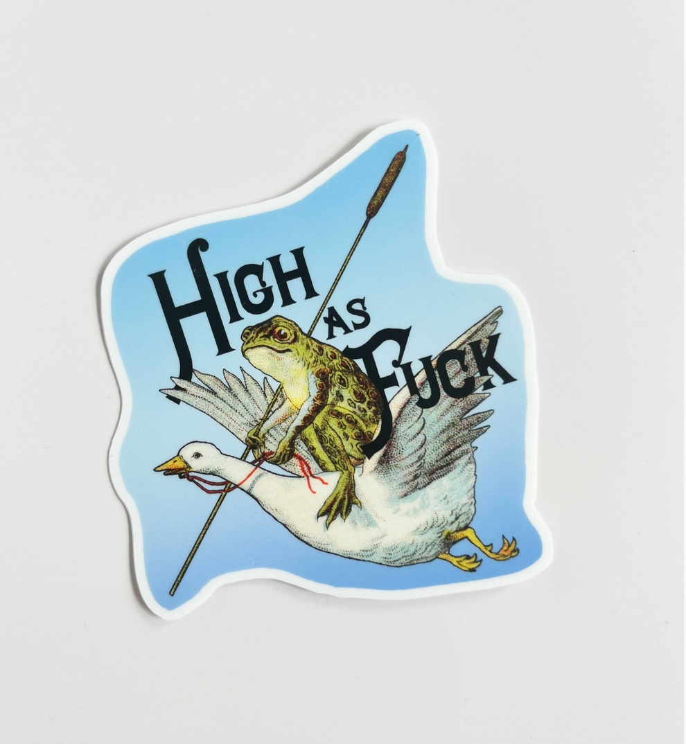 High As Fuck Sticker