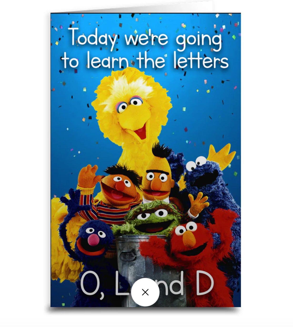Sesame Street Birthday Greeting Card
