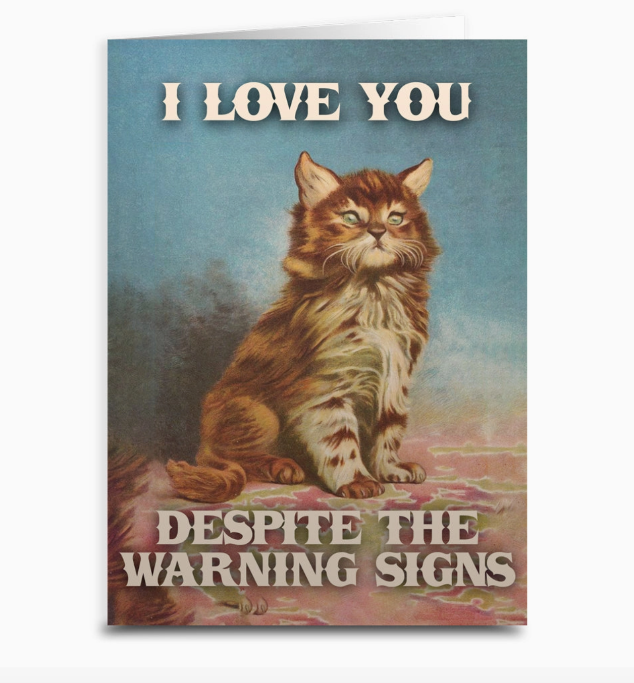 I Love You Despite The Warning Signs Greeting Card