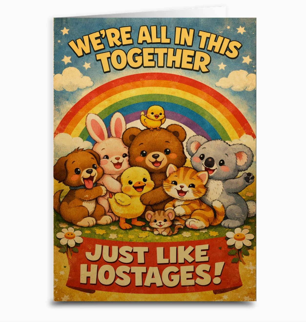 All In This Together Like Hostages Greeting Card