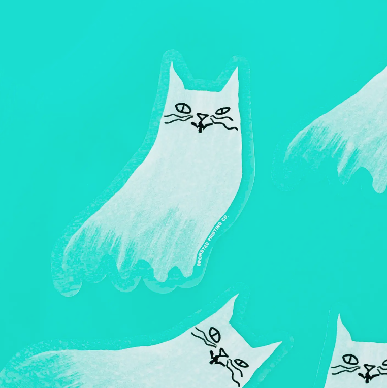Ghost Cat Sticker