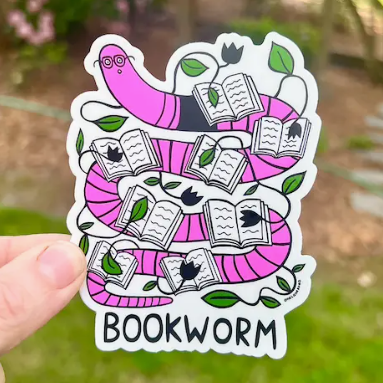 Bookworm Sticker