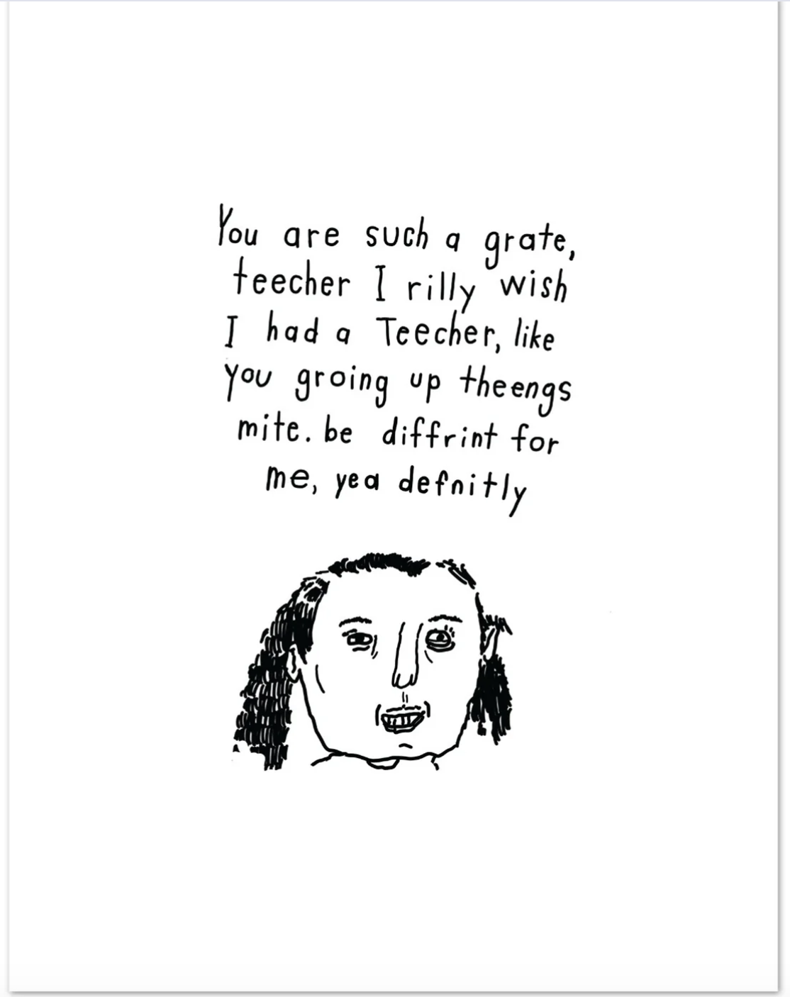 Grate Teecher Greeting Card